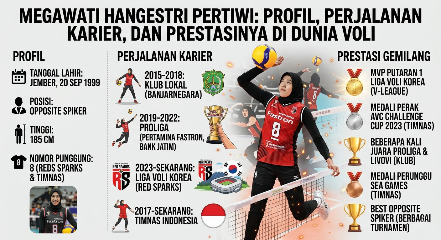 Megawati Hangestri Pertiwi: Profil, Perjalanan Karier, dan Prestasinya di Dunia Voli