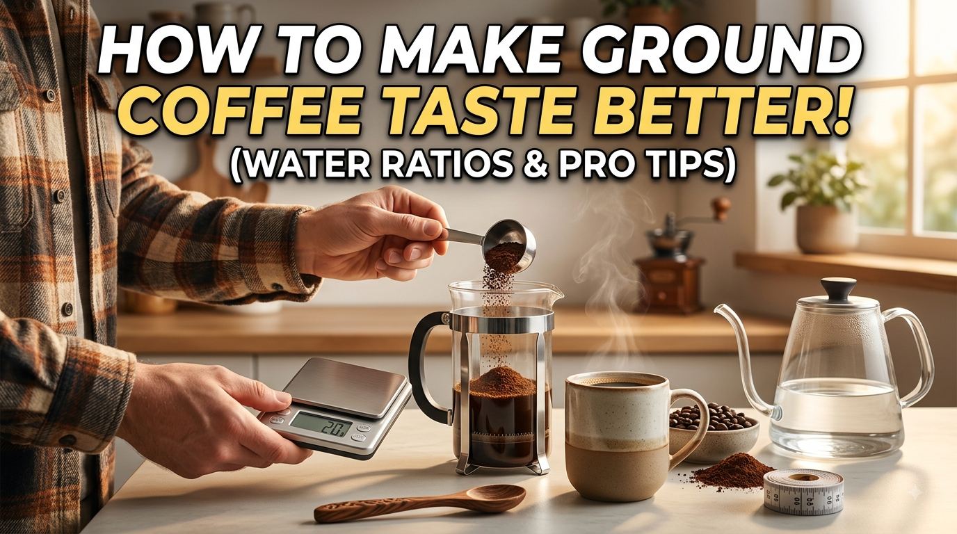How to Make Ground Coffee Taste Better: Water Ratios and Tips