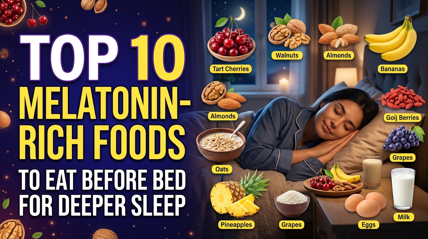 Top 10 Melatonin-Rich Foods to Eat Before Bed for Better Sleep