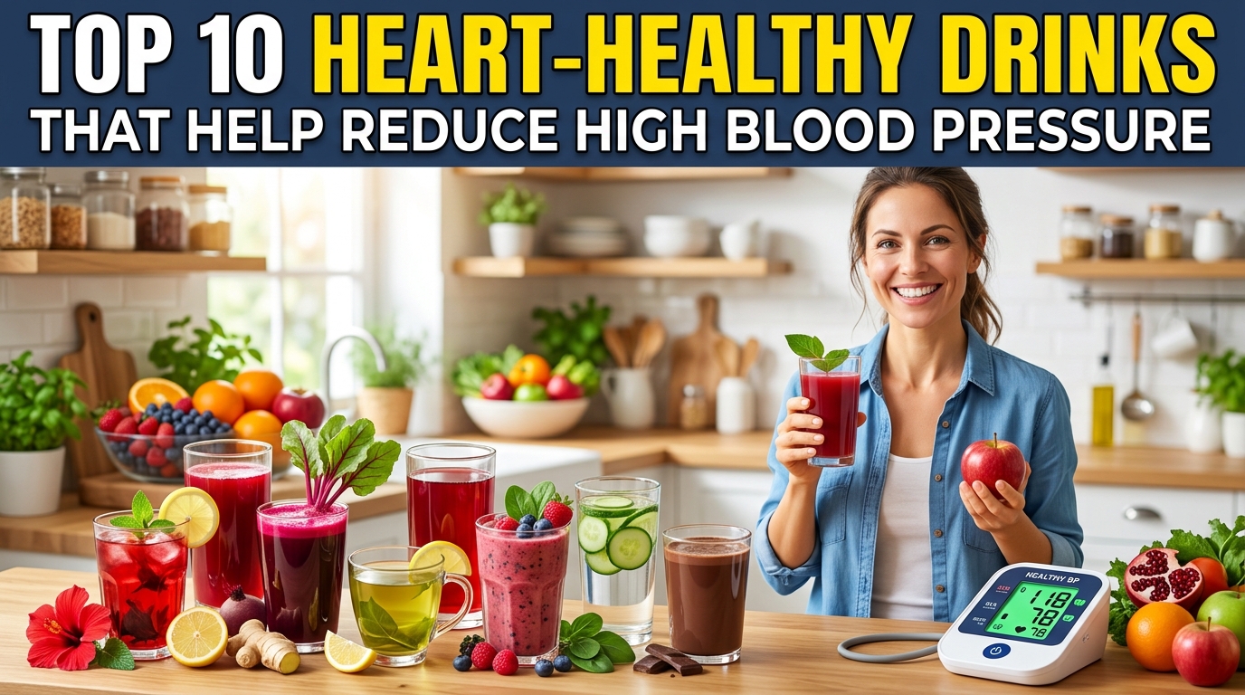 Top 10 Heart-Healthy Drinks That May Help Support Healthy Blood Pressure