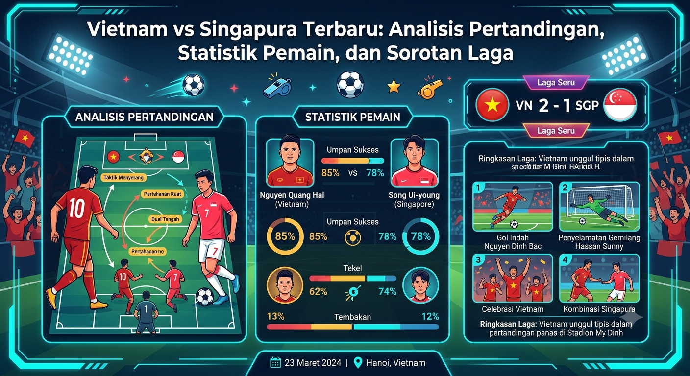 Vietnam vs Singapura Terbaru: Analisis Pertandingan, Statistik Pemain, dan Sorotan Laga