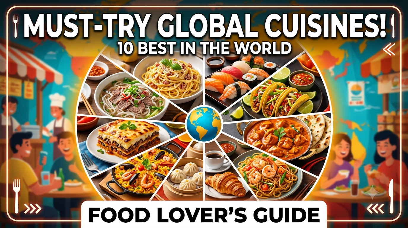 Top 10 International Cuisines Every Food Lover Should Try