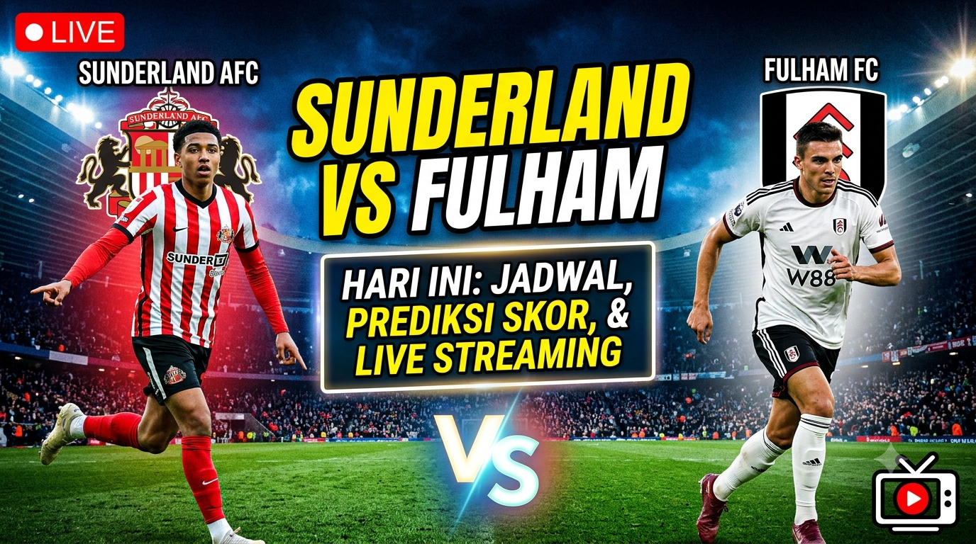 Sunderland vs Fulham Hari Ini: Jadwal, Prediksi Skor, dan Live Streaming