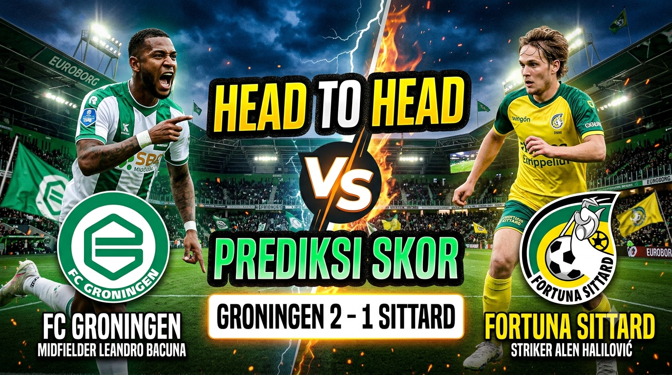 Groningen vs Fortuna Sittard: Head to Head dan Prediksi Skor