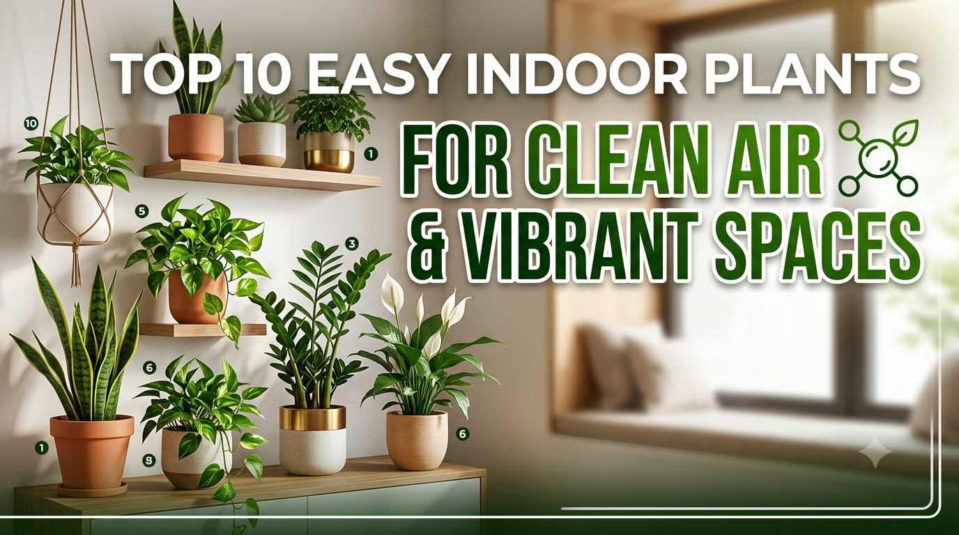 Top 10 Easy Indoor Plants for Clean Air and Vibrant Spaces