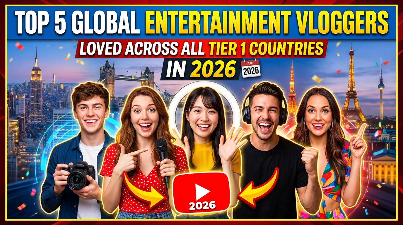 Top 5 Global Entertainment Vloggers Loved Across All Tier 1 Countries in 2026