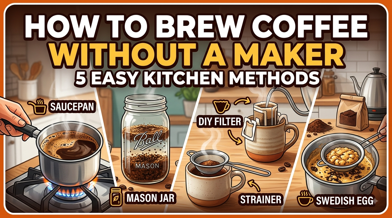 How to Brew Coffee Without a Coffee Maker: 5 Easy Kitchen Methods