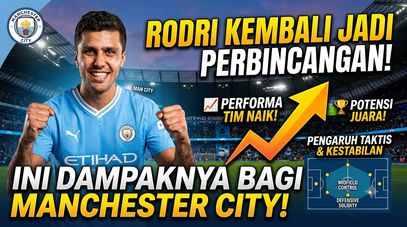Rodri Kembali Jadi Perbincangan, Ini Dampaknya bagi Manchester City