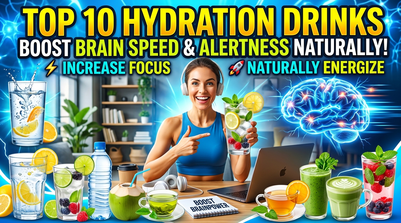 Top 10 Hydration Drinks That Support Brain Speed and Alertness Naturally