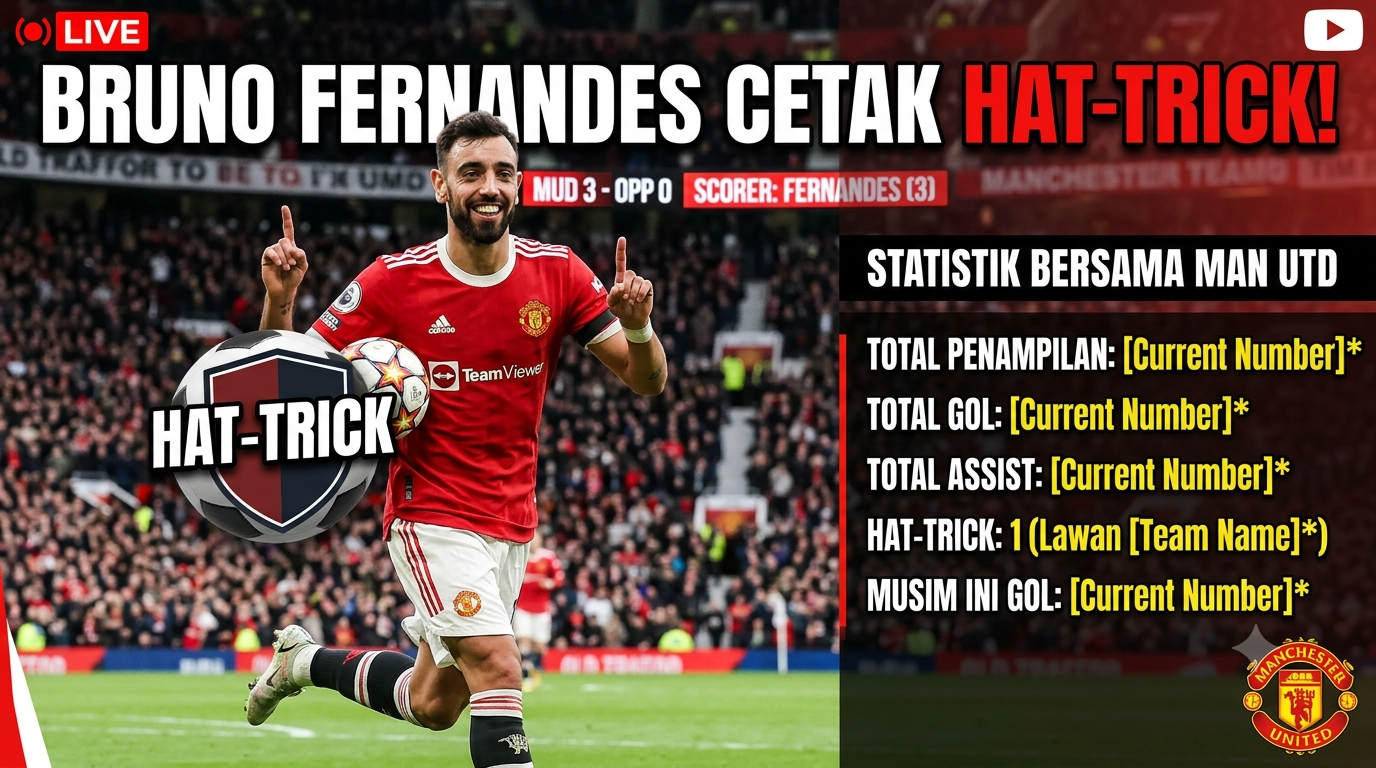 Bruno Fernandes Cetak Hat-trick, Ini Statistiknya Bersama Man Utd