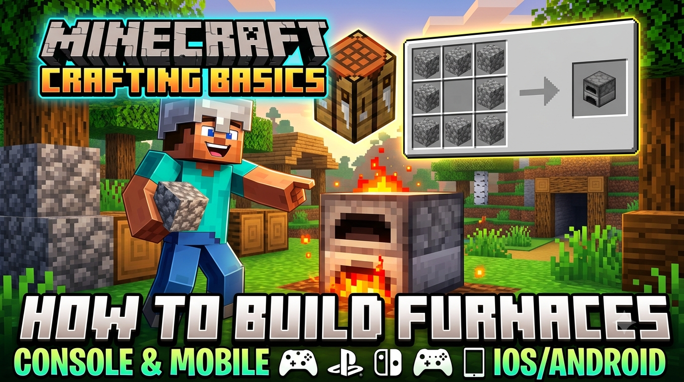 Minecraft Crafting Basics: How to Build Furnaces on Console & Mobile