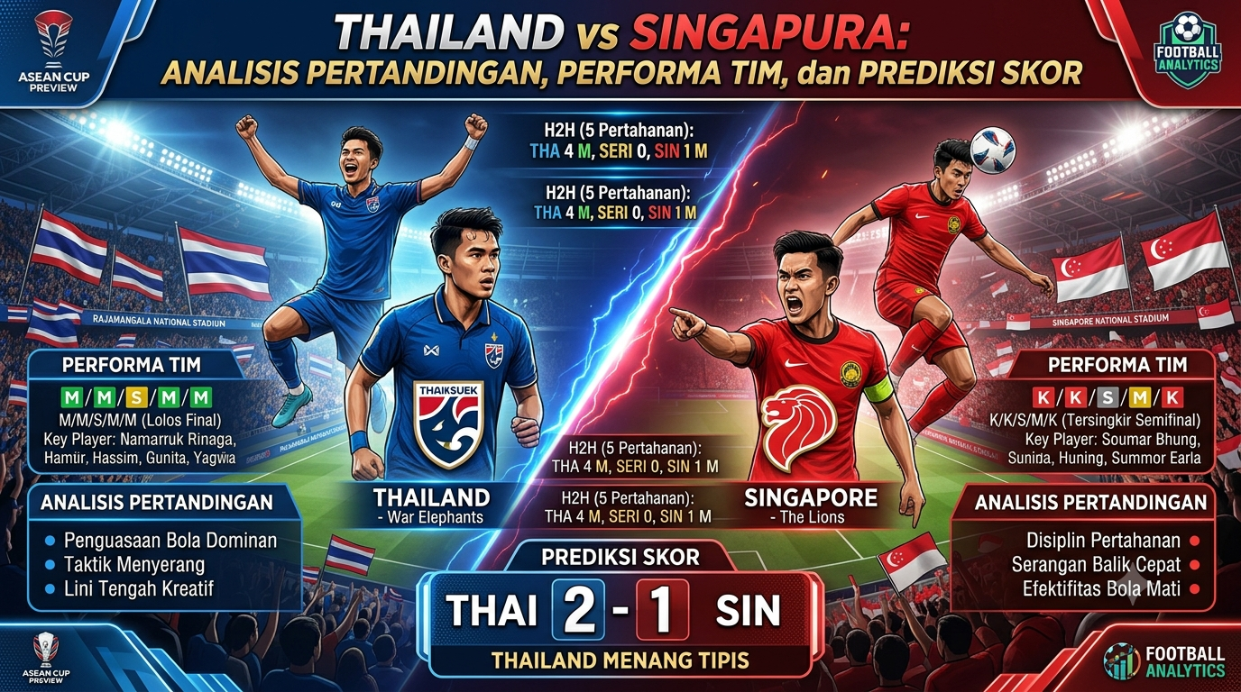 Thailand vs Singapura: Analisis Pertandingan, Performa Tim, dan Prediksi Skor