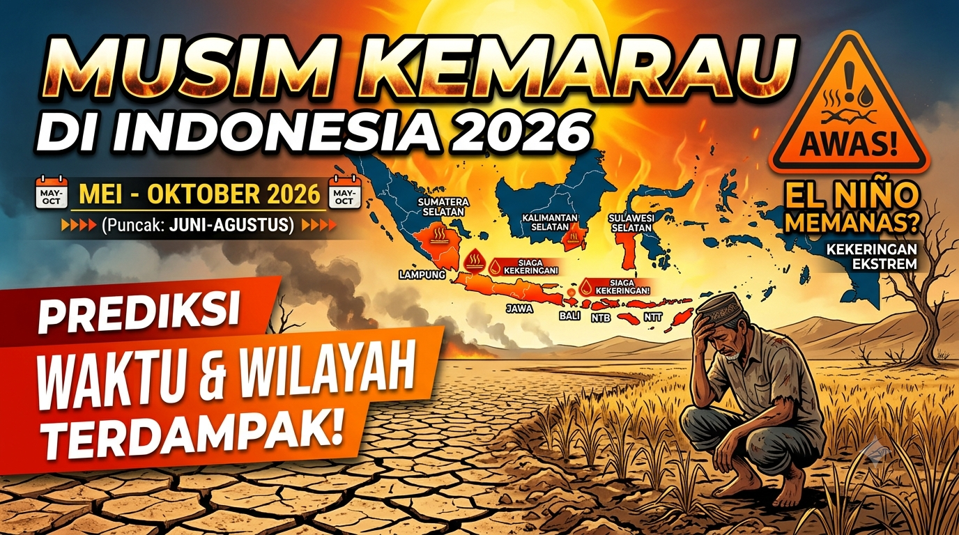 Musim Kemarau di Indonesia 2026, Ini Prediksi Waktu dan Wilayah yang Terdampak
