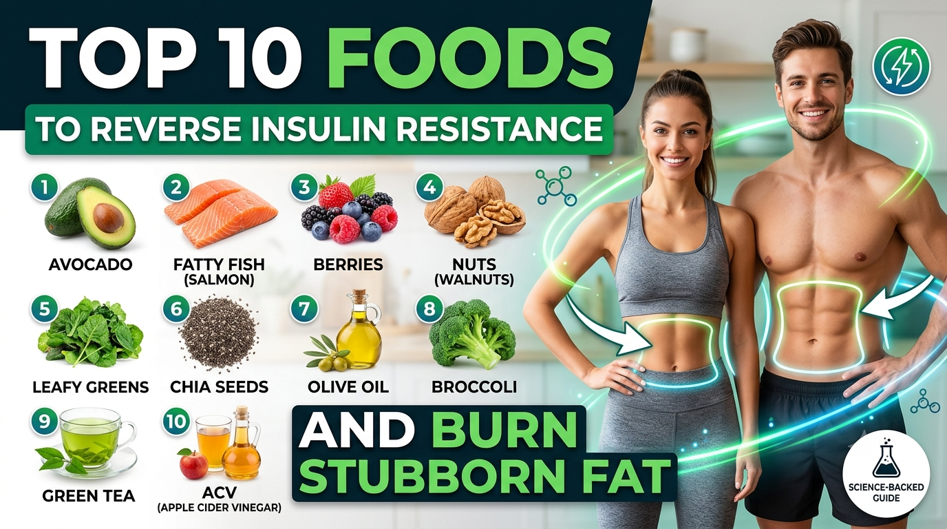 Top 10 Foods to Reverse Insulin Resistance and Burn Stubborn Fat