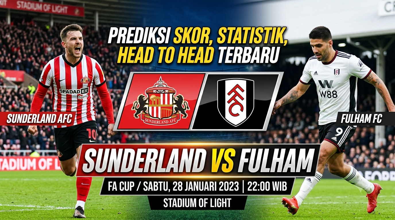 Sunderland vs Fulham: Prediksi Skor, Statistik, dan Head to Head Terbaru
