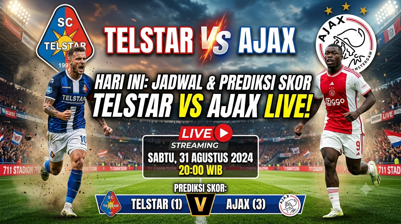 Telstar vs Ajax Hari Ini: Jadwal, Prediksi Skor, dan Live Streaming