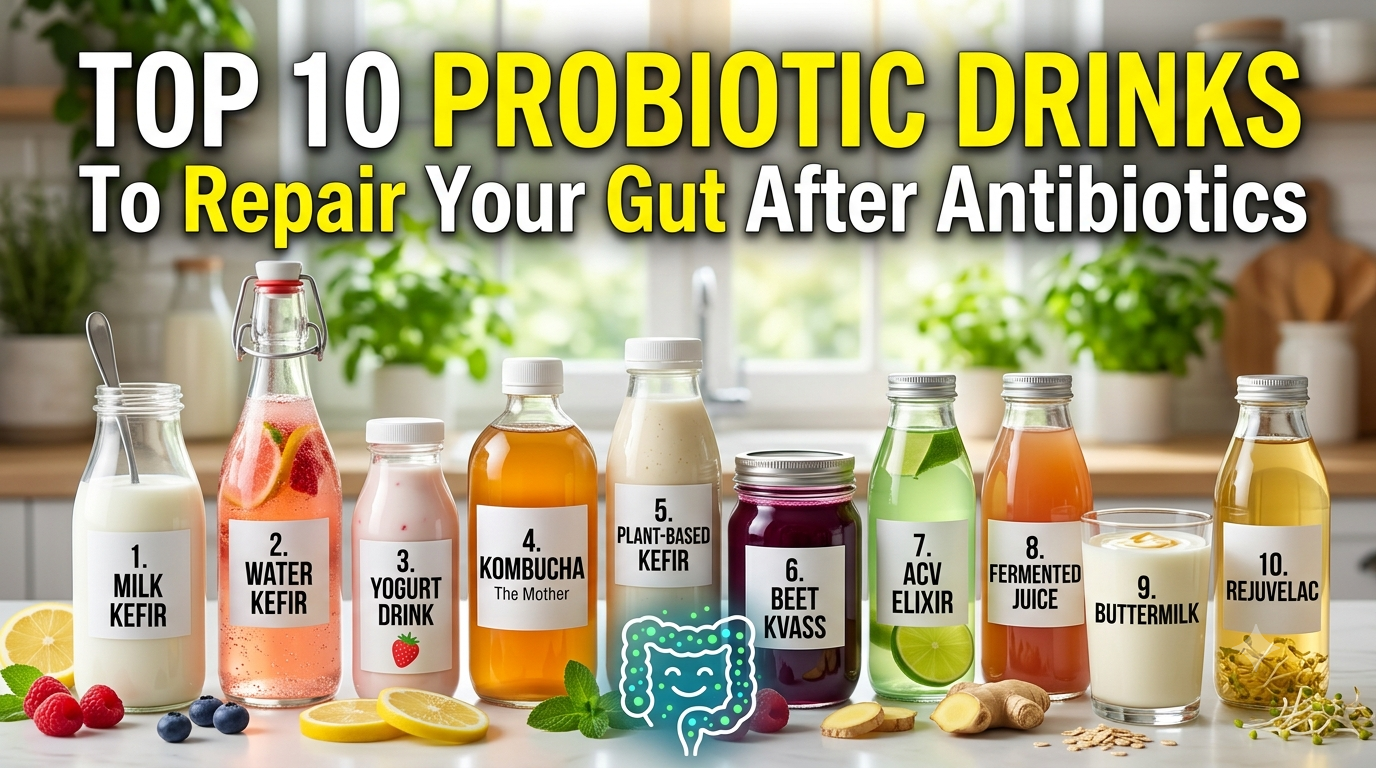 Top 10 Probiotic Drinks to Repair Your Gut After Taking Antibiotics