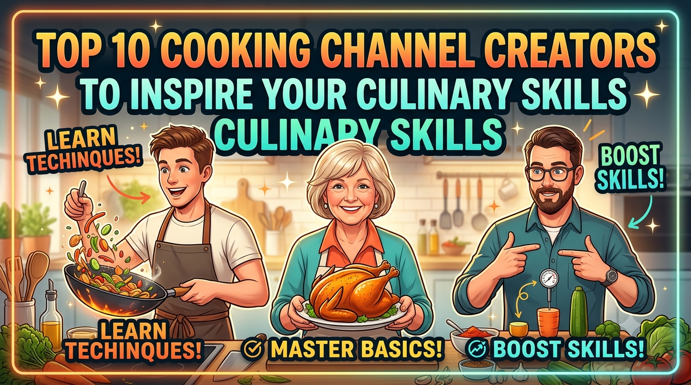 Top 10 Cooking Channel Creators to Inspire Your Culinary Skills