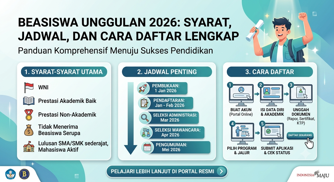 Beasiswa Unggulan 2026: Syarat, Jadwal, dan Cara Daftar Lengkap