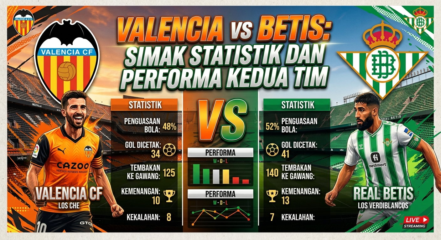 Valencia vs Betis: Simak Statistik dan Performa Kedua Tim