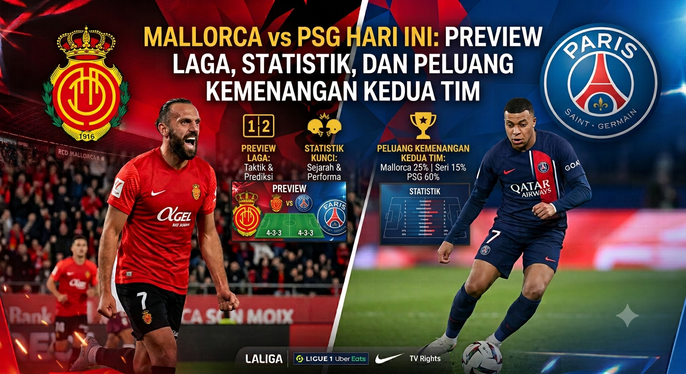 Mallorca vs PSG Hari Ini: Preview Laga, Statistik, dan Peluang Kemenangan Kedua Tim