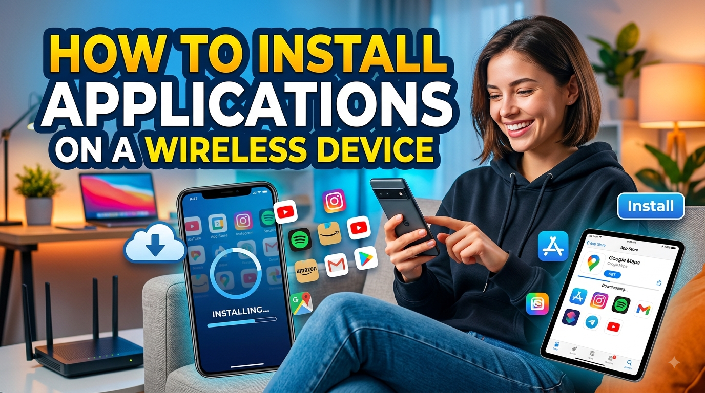 how to install an application on a wireless device