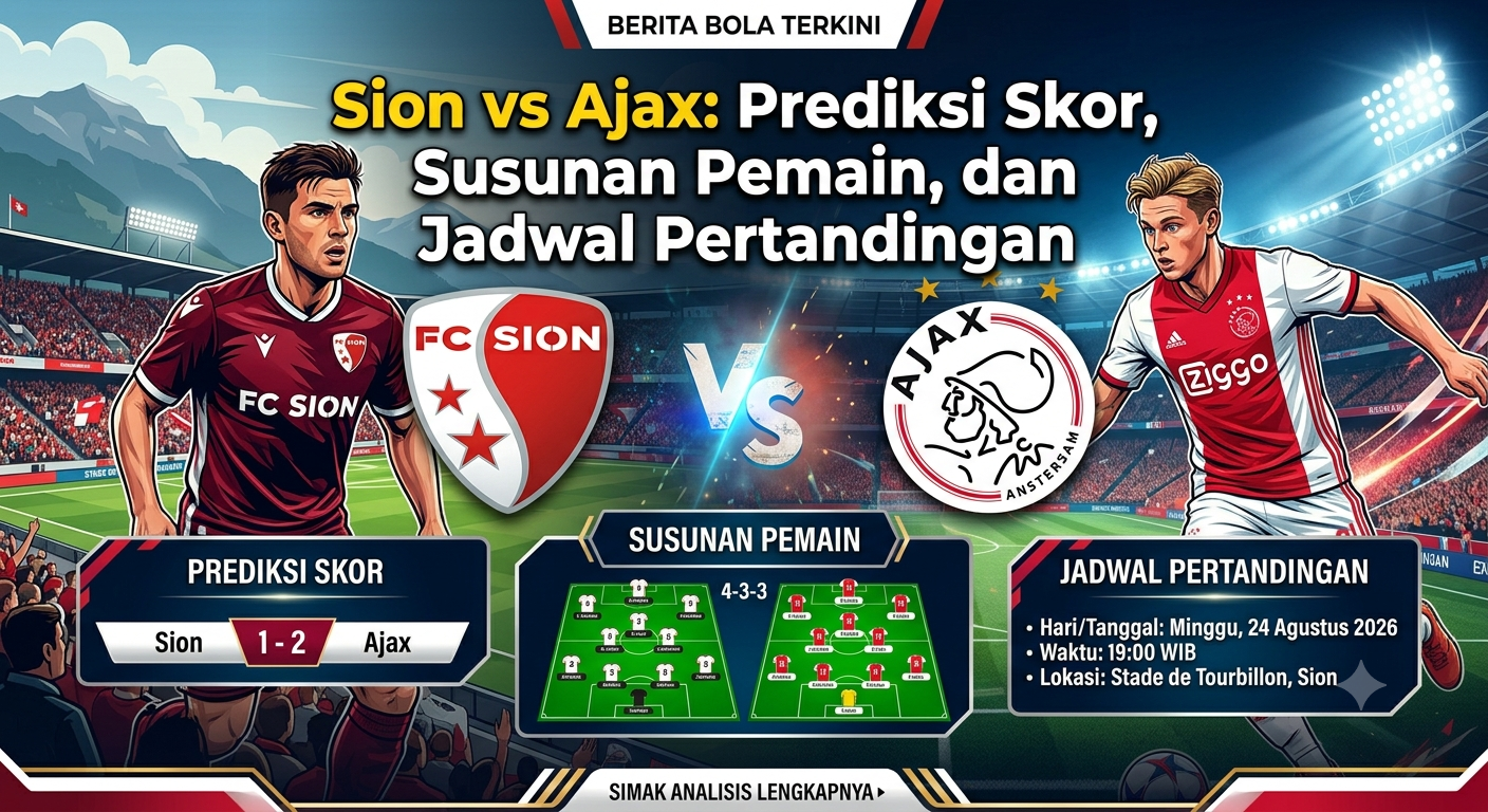 Sion vs Ajax: Prediksi Skor, Susunan Pemain, dan Jadwal Pertandingan