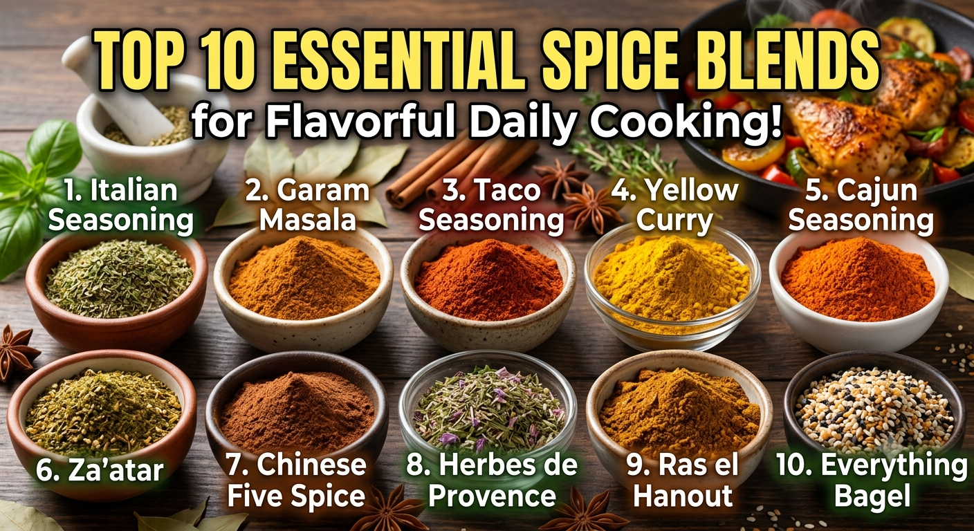 Top 10 Essential Spice Blends for Flavorful Daily Cooking