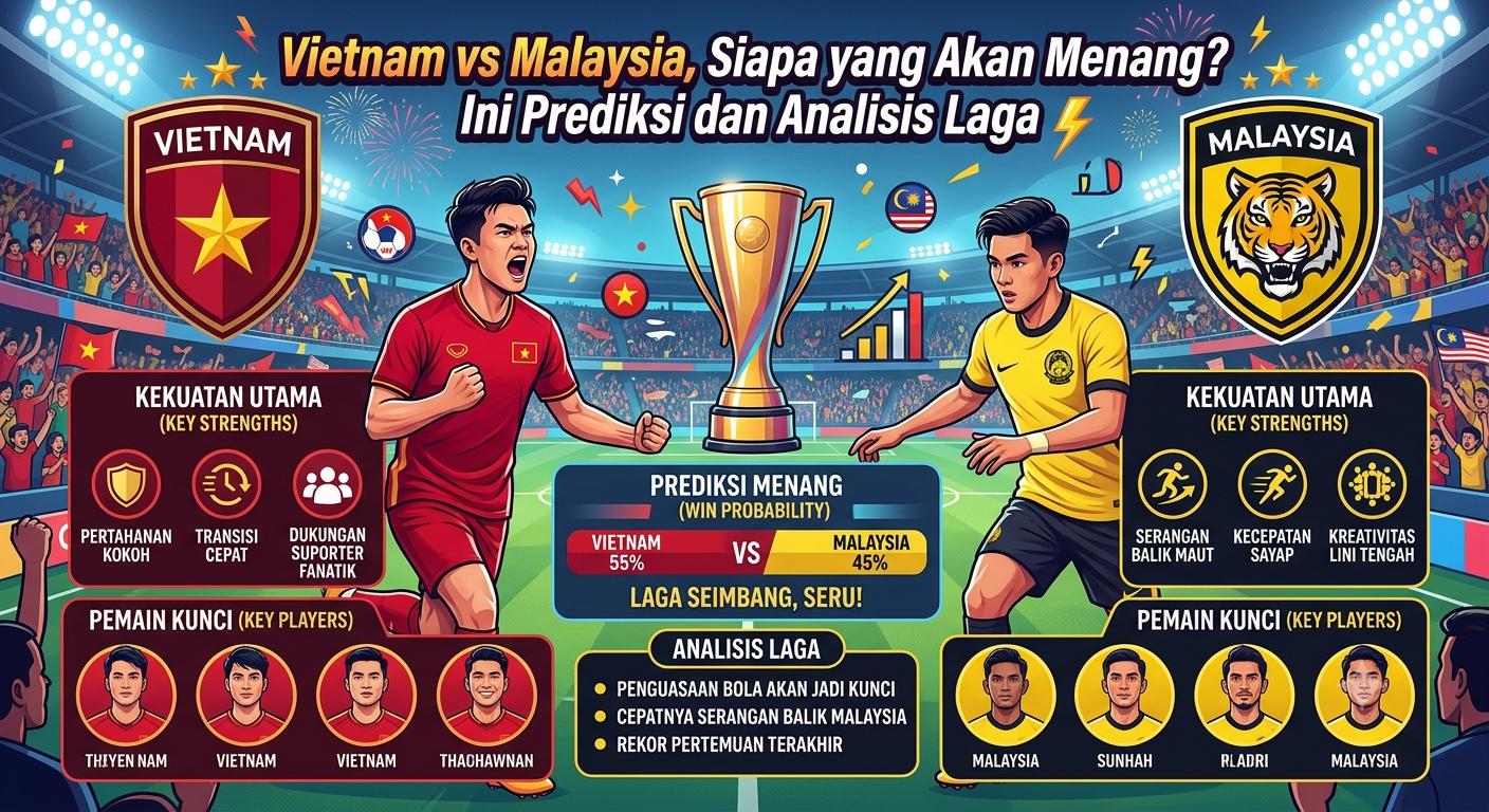 Vietnam vs Malaysia, Siapa yang Akan Menang? Ini Prediksi dan Analisis Laga