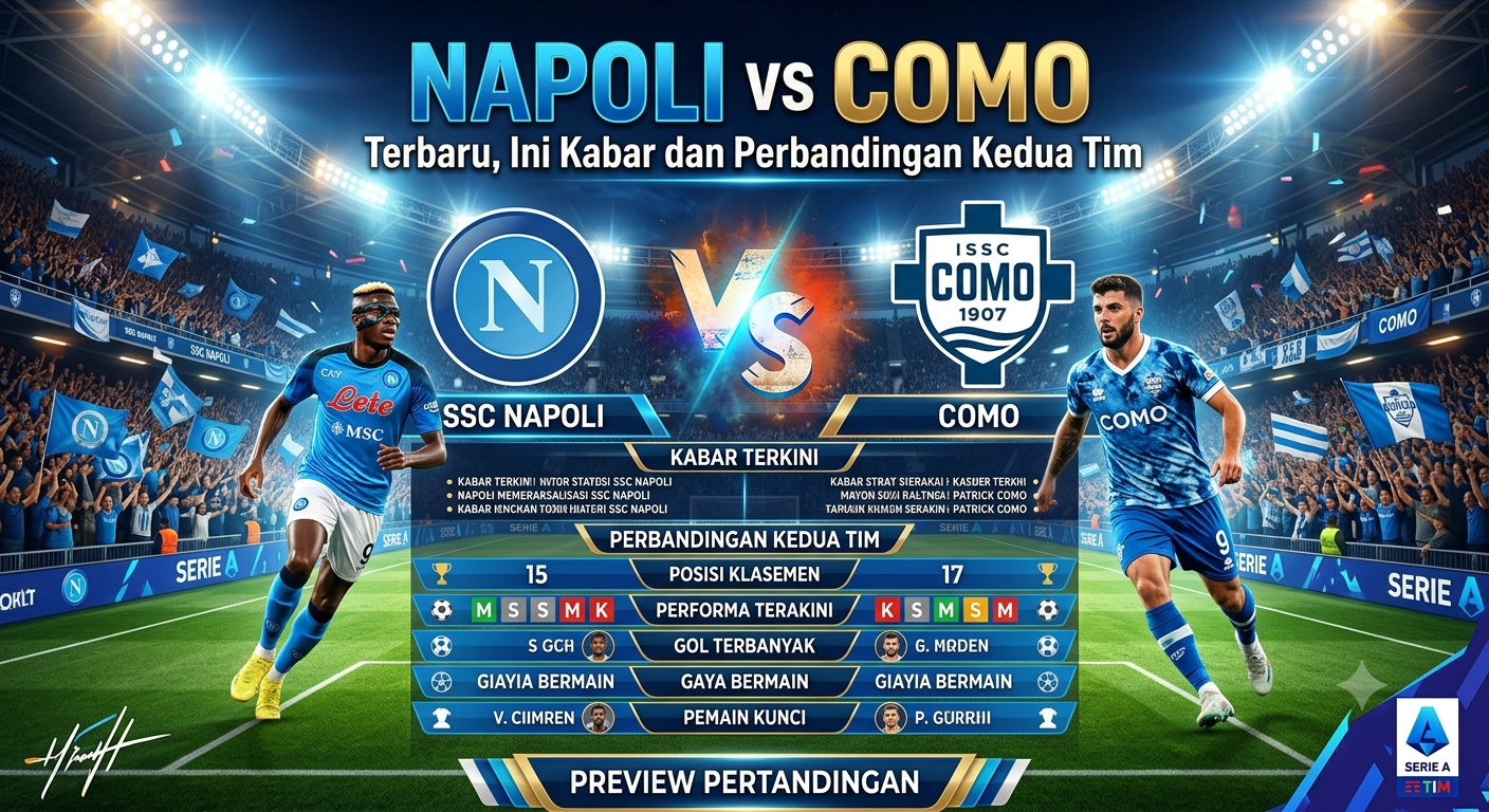 Napoli vs Como Terbaru, Ini Kabar dan Perbandingan Kedua Tim
