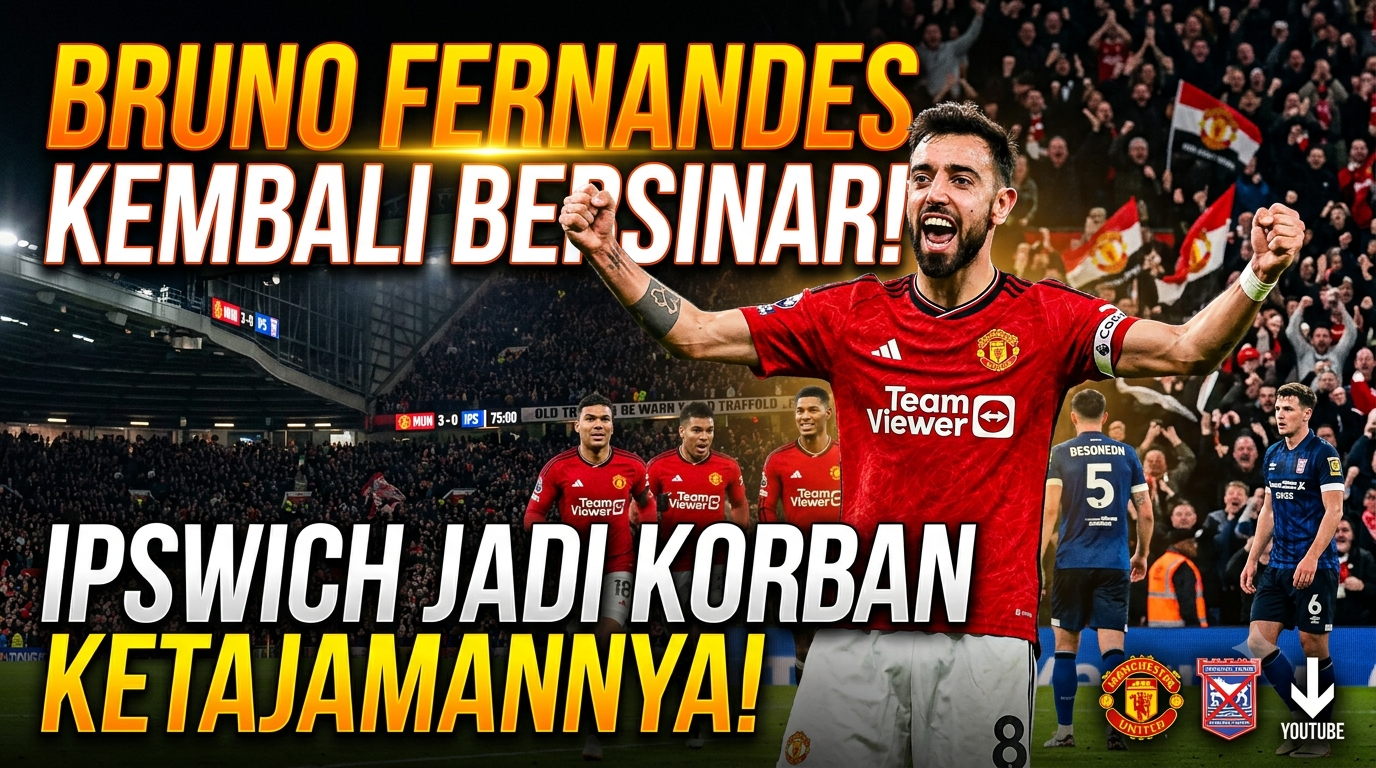 Bruno Fernandes Kembali Bersinar, Ipswich Jadi Korban Ketajamannya