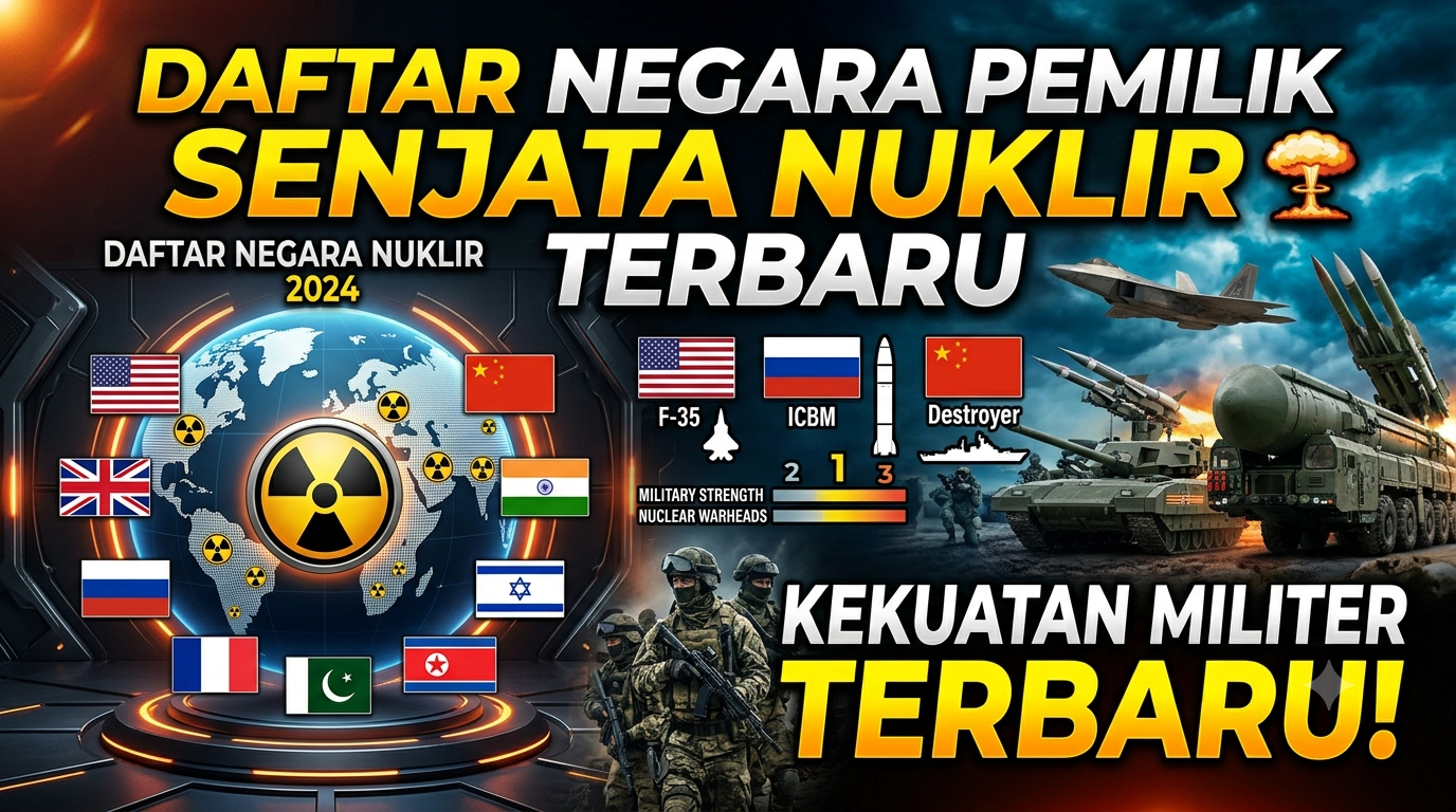 Daftar Negara Pemilik Senjata Nuklir Terbaru dan Kekuatan Militernya