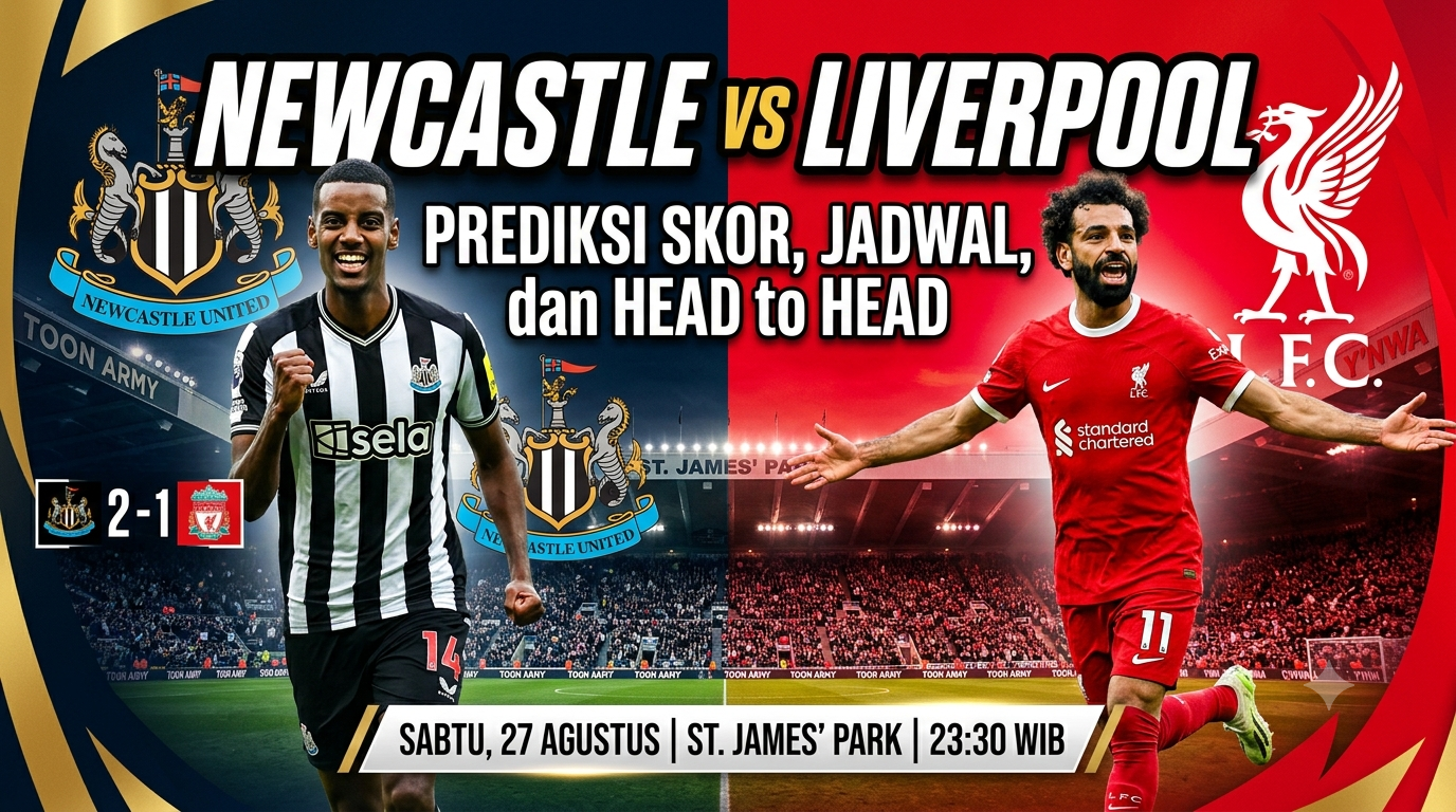 Newcastle vs Liverpool: Prediksi skor, jadwal, dan head to head