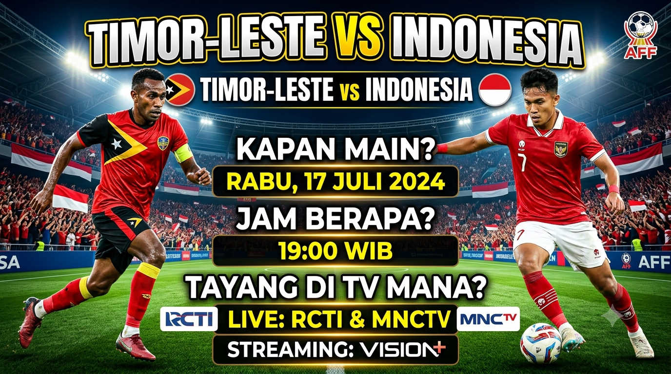 Timor-Leste vs Indonesia: Kapan Main, Jam Berapa, dan Tayang di TV Mana?