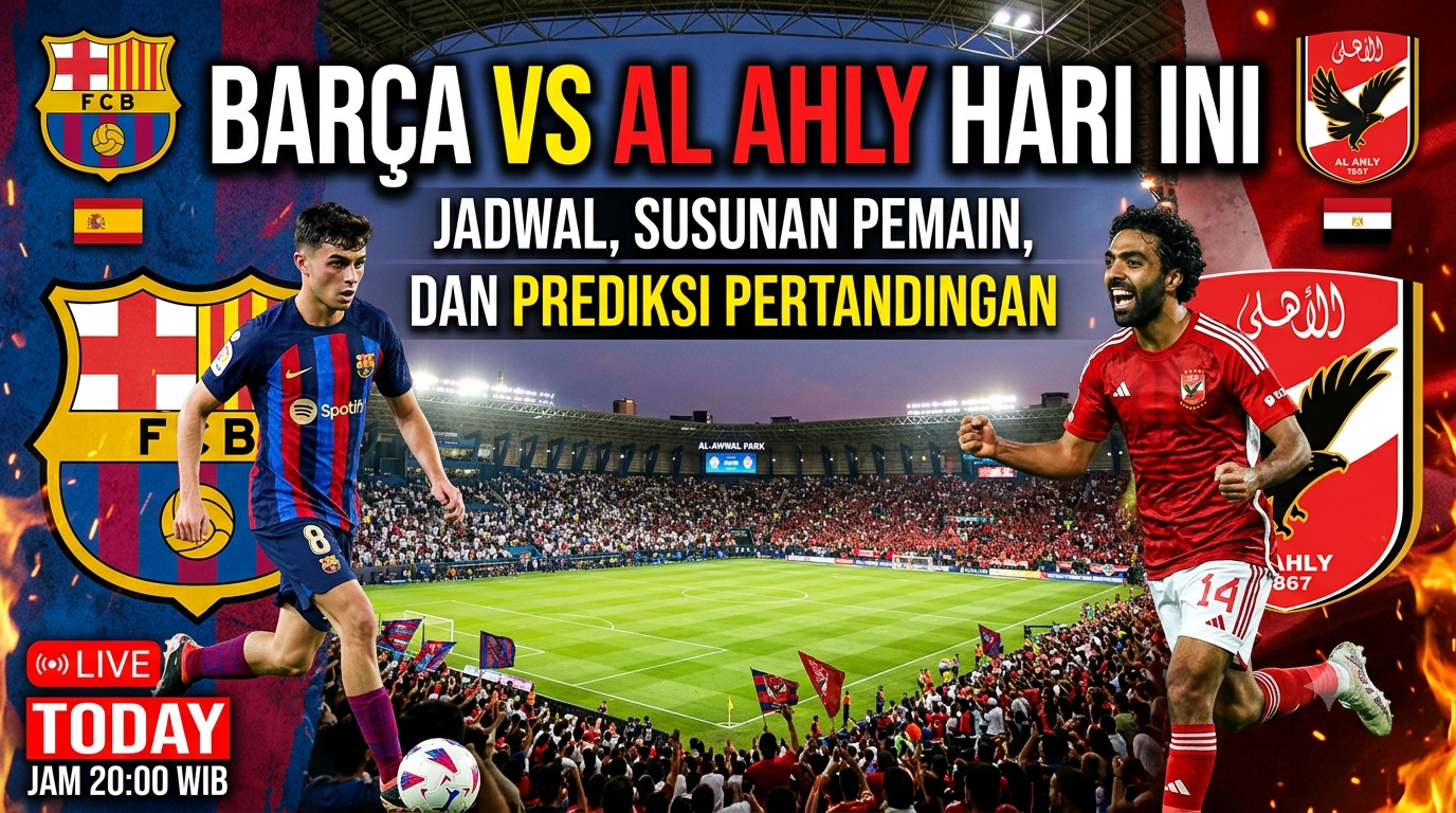 Barca vs Al Ahly Hari Ini: Jadwal, Susunan Pemain, dan Prediksi Pertandingan