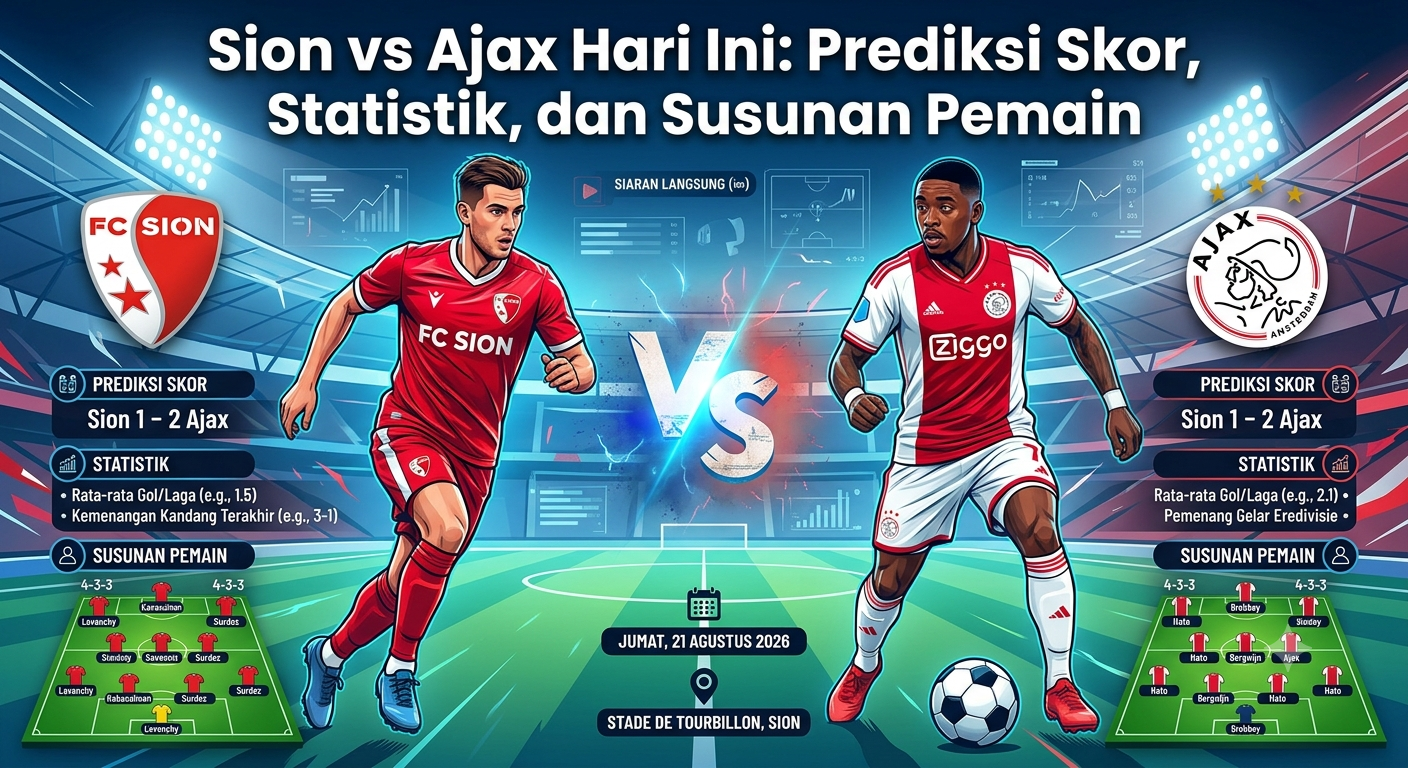 Sion vs Ajax Hari Ini: Prediksi Skor, Statistik, dan Susunan Pemain