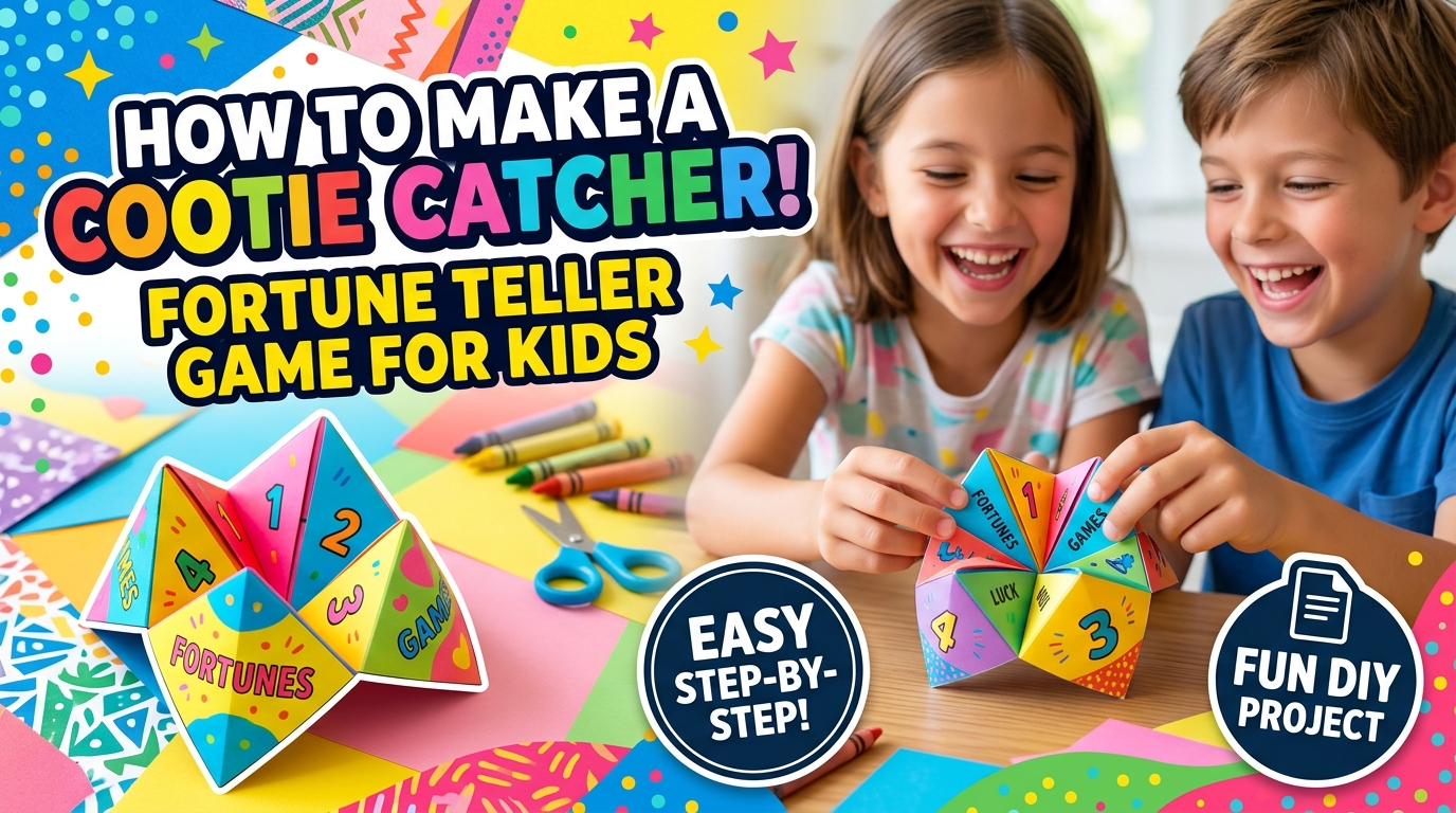 How to Make a Cootie Catcher Fortune Teller Game for Kids