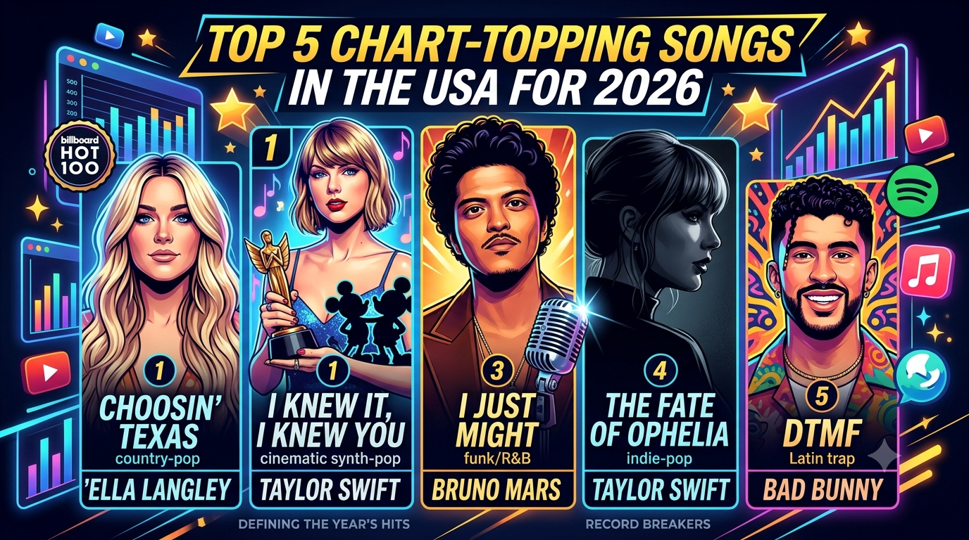 Top 5 Chart-Topping Songs in the USA for 2026