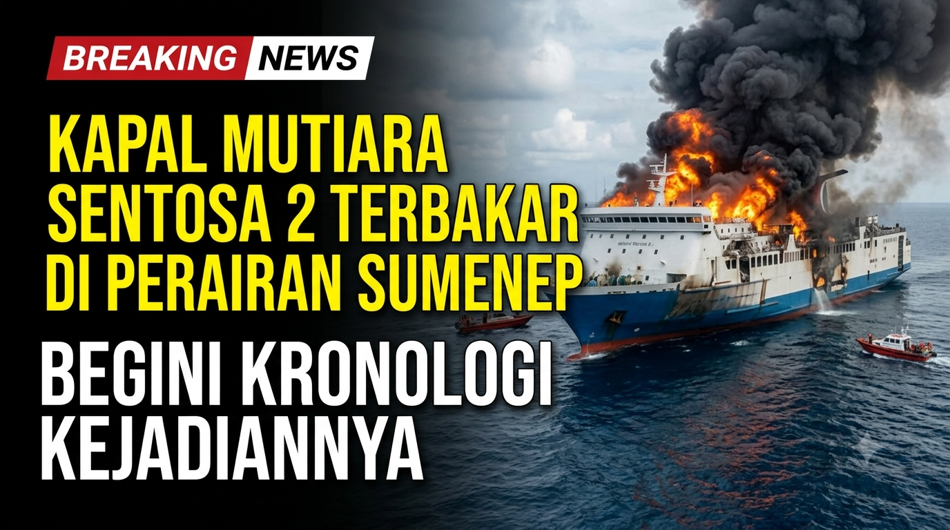 Kapal Mutiara Sentosa 2 Terbakar di Perairan Sumenep, Begini Kronologi Kejadiannya
