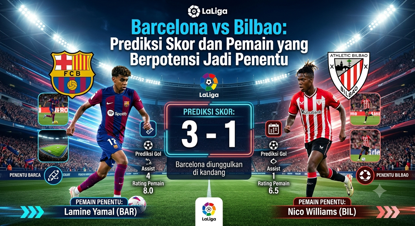 Barcelona vs Bilbao: Prediksi Skor dan Pemain yang Berpotensi Jadi Penentu