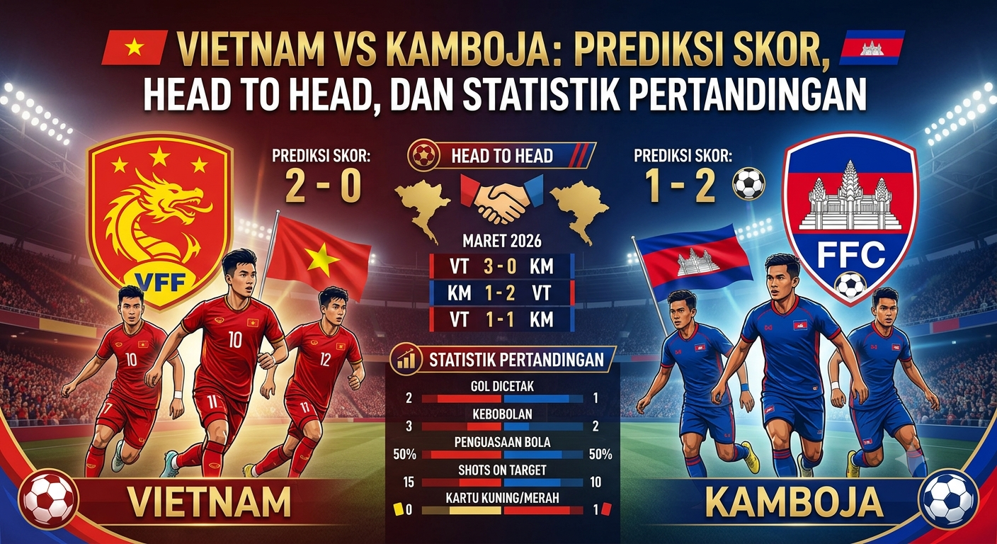 Vietnam vs Kamboja: Prediksi Skor, Head to Head, dan Statistik Pertandingan
