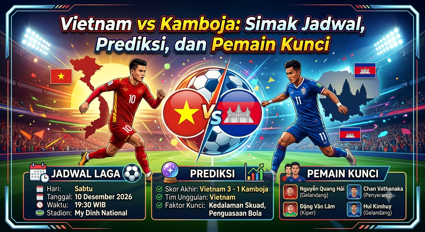 Vietnam vs Kamboja: Simak Jadwal, Prediksi, dan Pemain Kunci
