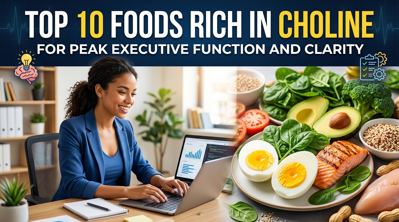 Top 10 Foods Rich in Choline for Executive Function and Mental Clarity