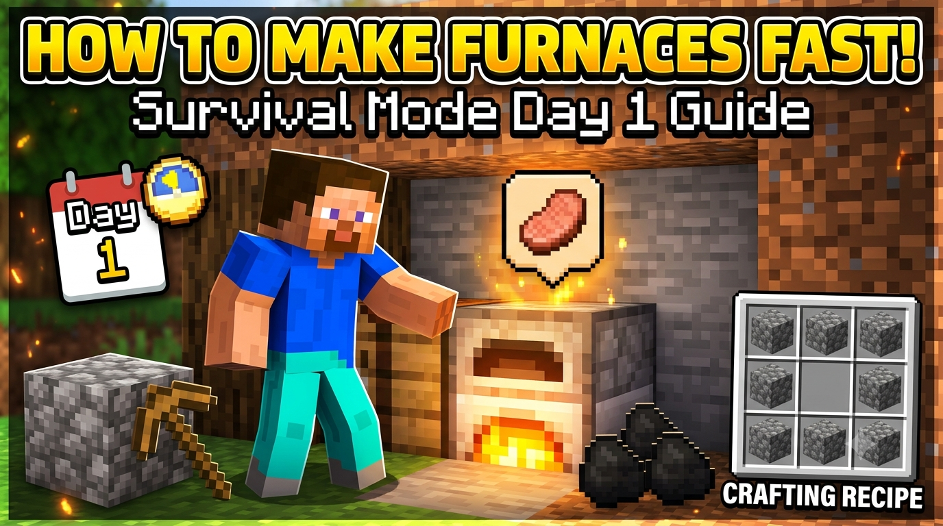How to Make Furnaces in Minecraft Survival Mode Fast