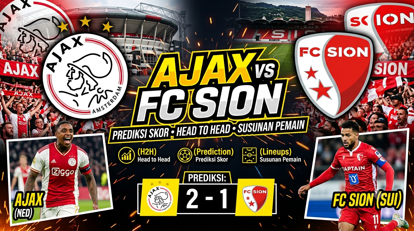 Ajax vs Sion: Prediksi Skor, Head to Head dan Susunan Pemain