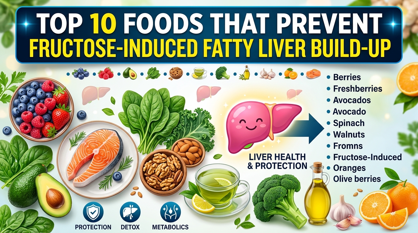Top 10 Foods That May Help Prevent Fructose-Induced Fatty Liver Build-Up