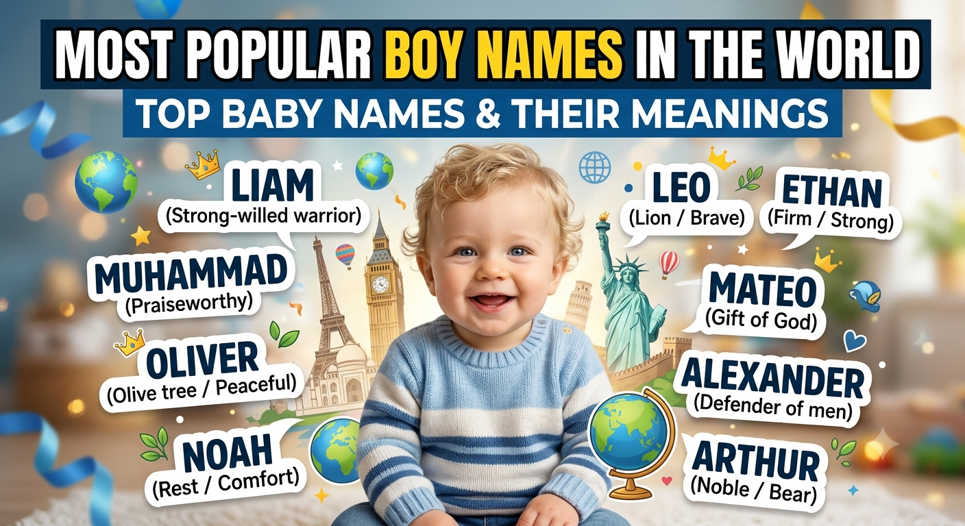 Most Popular Boy Names in the World: Top Baby Names and Their Meanings