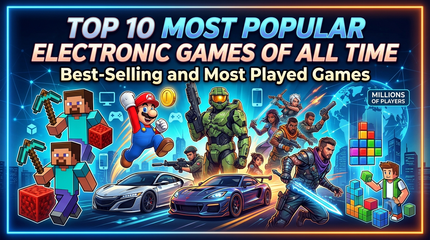 Top 10 Most Popular Electronic Games of All Time: Best-Selling and Most Played Games
