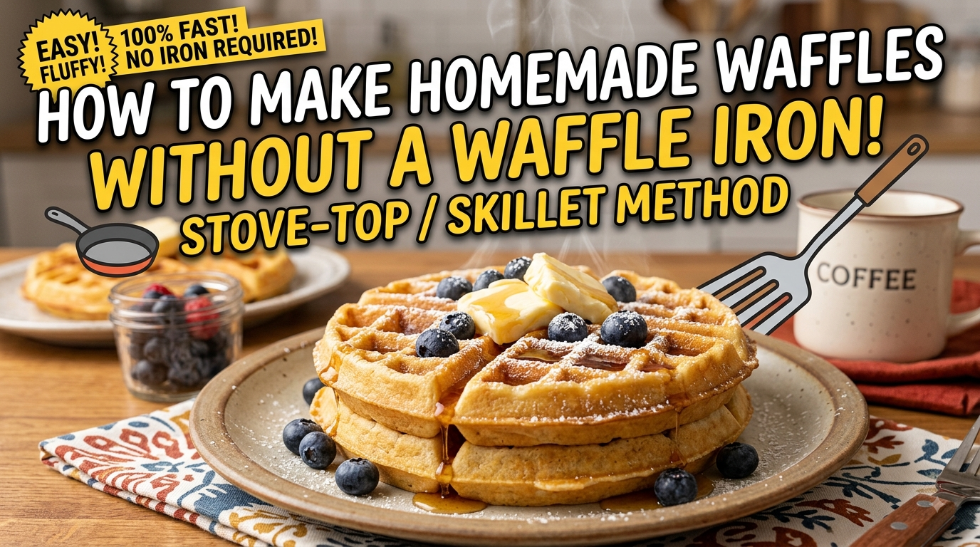 How to Make Homemade Waffles Without a Waffle Iron