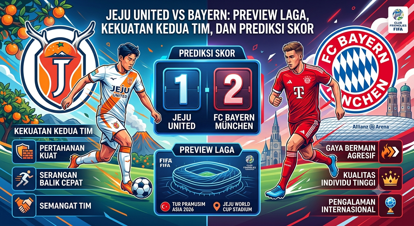 Jeju United vs Bayern: Preview Laga, Kekuatan Kedua Tim, dan Prediksi Skor